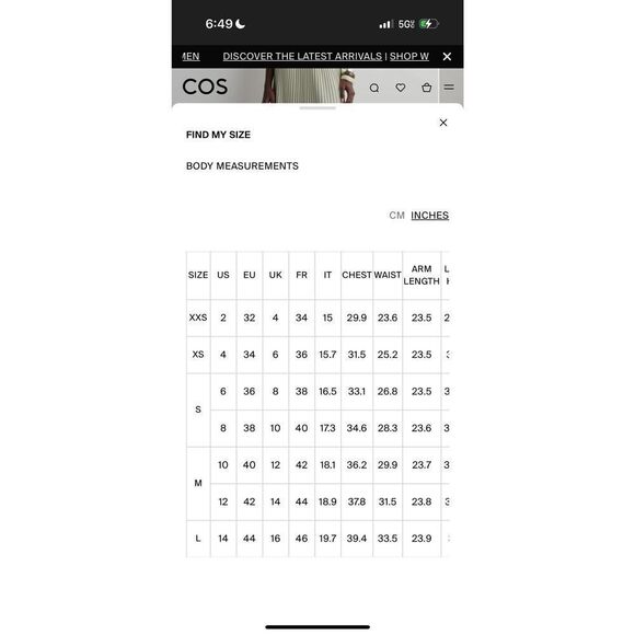 COS asymmetric midi dress EU 36/US 6 - Picture 9 of 9